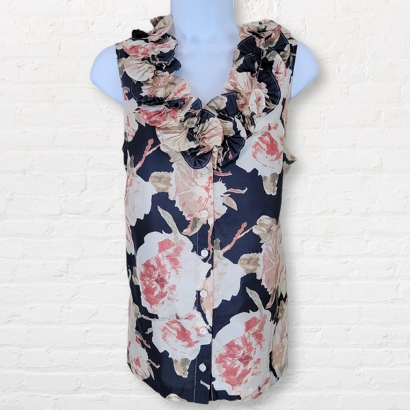 J.Crew Annalise Floral Tank Size 8